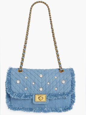 Karl Lagerfeld Paris Agyness Denim Shoulder Bag